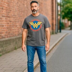 Wonder Woman Graphic T-Shirt‎ Superhero Logo Tee Menswear